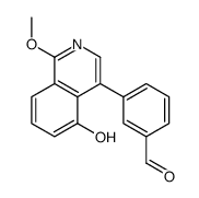 3-(5-hydroxy-1-methoxyisoquinolin-4-yl)benzaldehyde结构式