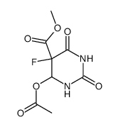 4-acetoxy-5-fluoro-2,6-dioxo-hexahydro-pyrimidine-5-carboxylic acid methyl ester Structure