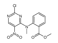 Methyl 2-((2-chloro-5-nitropyrimidin-4-yl)(Methyl)amino)benzoate结构式