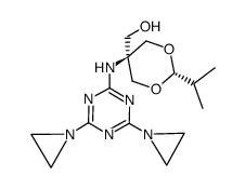 [5-(4,6-Bis-aziridin-1-yl-[1,3,5]triazin-2-ylamino)-2-isopropyl-[1,3]dioxan-5-yl]-methanol结构式