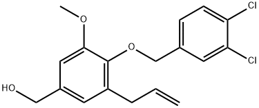 4-[(3,4-dichlorophenyl)methoxy]-3-methoxy-5-(2-propenyl)-benzenemethanol结构式