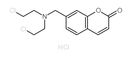 7-[bis(2-chloroethyl)aminomethyl]chromen-2-one结构式
