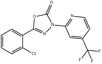 1,3,4-oxadiazol-2(3h)-one, 5-(2-chlorophenyl)-3-[4-(trifluoromethyl)-2-pyridinyl]- Structure