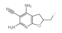 3,5-diamino-8-(chloromethyl)-9-oxa-2-azabicyclo[4.3.0]nona-1,3,5-triene-4-carbonitrile Structure