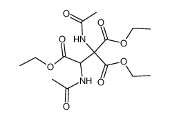 triethyl 1,2-diacetamidoethane-1,1,2-tricarboxylate结构式