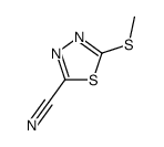 1,3,4-Thiadiazole-2-carbonitrile,5-(methylthio)- Structure