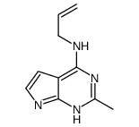 2-methyl-N-prop-2-enyl-7H-pyrrolo[2,3-d]pyrimidin-4-amine Structure