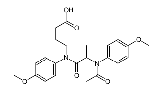 N-(N-Acetyl-2-(p-anisidino)propionyl)-4-(p-anisidino)butyric acid Structure