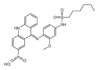 [4-(hexylsulfonylamino)-2-methoxyphenyl]-(2-nitroacridin-9-yl)azanium,chloride结构式
