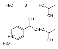 dioxouranium,ethane-1,1-diol,pyridin-1-ium-4-ylmethanediol结构式