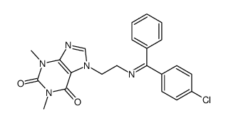 7-[2-[[(4-chlorophenyl)-phenylmethylidene]amino]ethyl]-1,3-dimethylpurine-2,6-dione结构式