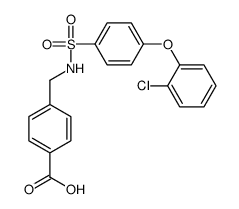 4-(((4-(2-氯苯氧基)苯基)磺酰氨基)甲基)苯甲酸结构式