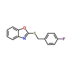 2-[(4-Fluorobenzyl)sulfanyl]-1,3-benzoxazole结构式