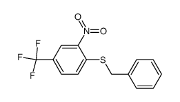 1-(benzylsulfanyl)-2-nitro-4-(trifluoromethyl)benzene结构式