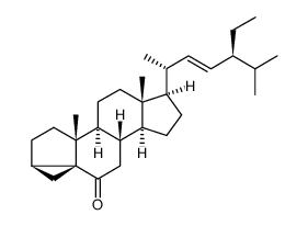 (22E)-3α,5-cyclo-5α-24-ethylcholest-22-en-6-one Structure