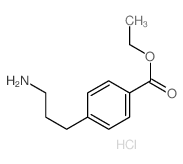 Benzoic acid,4-(3-aminopropyl)-, ethyl ester, hydrochloride (1:1) structure