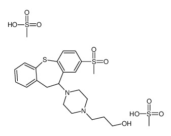 methanesulfonic acid,3-[4-(3-methylsulfonyl-5,6-dihydrobenzo[b][1]benzothiepin-5-yl)piperazin-1-yl]propan-1-ol Structure