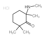 2,2,6-trimethyl-6-methylamino-cyclohexan-1-one structure