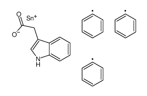 triphenylstannyl 2-(1H-indol-3-yl)acetate Structure