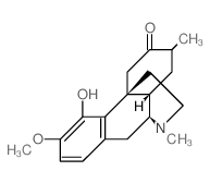 4-hydroxy-3-methoxy-7ξ,17-dimethyl-morphinan-6-one结构式