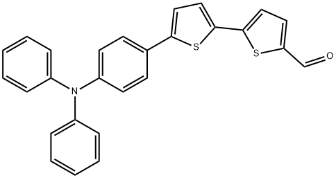 5'-(4-(diphenylamino)phenyl)-[2,2'-bithiophene]-5-carbaldehyde结构式