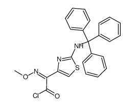 2-(2-tritylamino-4-thiazolyl)-2-methoxyiminoacetyl chloride结构式