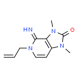 2H-Imidazo[4,5-c]pyridin-2-one,1,3,4,5-tetrahydro-4-imino-1,3-dimethyl-5-(2-propenyl)-(9CI) Structure