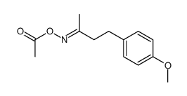 4-(4-methoxyphenyl)-2-butanone O-acetyloxime Structure