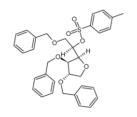 2,3,6-tri-O-benzyl-5-O-toluene-p-sulphonyl-1,4-anhydro-D-glucitol结构式