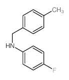 4-fluoro-N-[(4-methylphenyl)methyl]aniline结构式