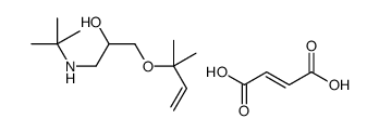 (E)-but-2-enedioic acid,1-(tert-butylamino)-3-(2-methylbut-3-en-2-yloxy)propan-2-ol Structure