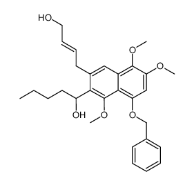 (2E)-4-(5-benzyloxy-3-(1-hydroxypentyl)-4,7,8-trimethoxy-2-naphthyl)but-2-en-1-ol Structure