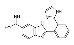 2-[2-(1H-imidazol-2-yl)phenyl]-3H-benzimidazole-5-carboxamide Structure