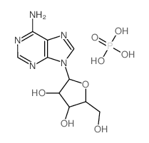 2-(6-aminopurin-9-yl)-5-(hydroxymethyl)oxolane-3,4-diol; phosphoric acid structure