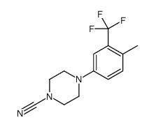 4-[4-methyl-3-(trifluoromethyl)phenyl]piperazine-1-carbonitrile Structure