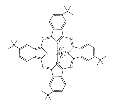 Silicon, dichloro[2,9,16,23-tetrakis(1,1-dimethylethyl)-29H,31H-phthalocyaninato(2-)-κN29,κN30,κN31,κN32]-, (OC-6-12)结构式