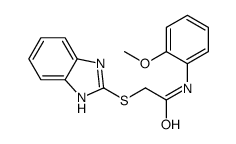 2-(1H-Benzimidazol-2-ylthio)-N-(2-methoxyphenyl)acetamide Structure