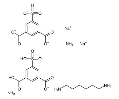 ammonium sodium hydrogen 5-sulphonatoisophthalate, compound with hexane-1,6-diamine (2:1)结构式