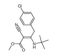 methyl 2-cyano-3-(tert-butylamino)-4-(p-chlorophenyl)but-2-enoate结构式