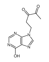 5-(6-oxo-3H-purin-9-yl)pentane-2,3-dione Structure