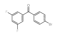 4-溴-3,5-二氟苯甲酮结构式