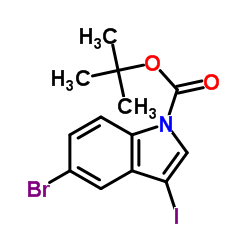 1-叔丁氧羰基-5-溴-3-碘吲哚图片