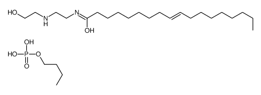 butyl dihydrogen phosphate,(Z)-N-[2-(2-hydroxyethylamino)ethyl]octadec-9-enamide结构式