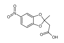 (+/-)-(2-methyl-5-nitro-benzo[1,3]dioxol-2-yl)-acetic acid Structure