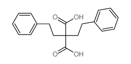 Propanedioicacid, 2,2-bis(2-phenylethyl)-结构式