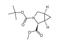 (1R,2S,5S)-3-tert-butoxycarbonyl-2-methoxycarbonyl-3-azabicyclo[3.1.0]hexane结构式