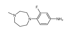 3-fluoro-4-(4-methyl-1,4-diazepan-1-yl)aniline结构式