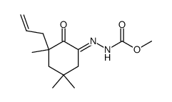methyl (E)-2-(3-allyl-3,5,5-trimethyl-2-oxocyclohexylidene)hydrazine-1-carboxylate Structure