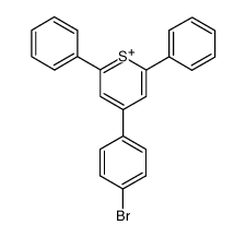 4-(4-Bromo-phenyl)-2,6-diphenyl-thiopyranylium Structure