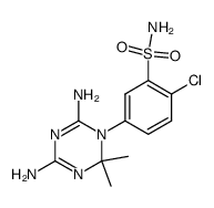 2-Chloro-5-(4,6-diamino-2,2-dimethyl-2H-[1,3,5]triazin-1-yl)-benzenesulfonamide结构式